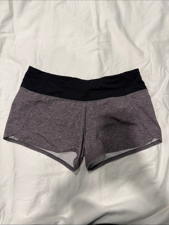 lululemon athletica Pants - lululemon athletica Black Waist Heather Grey Athletic Shorts